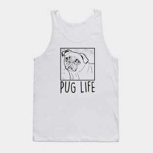 Puggy Life (white & color tee) Tank Top